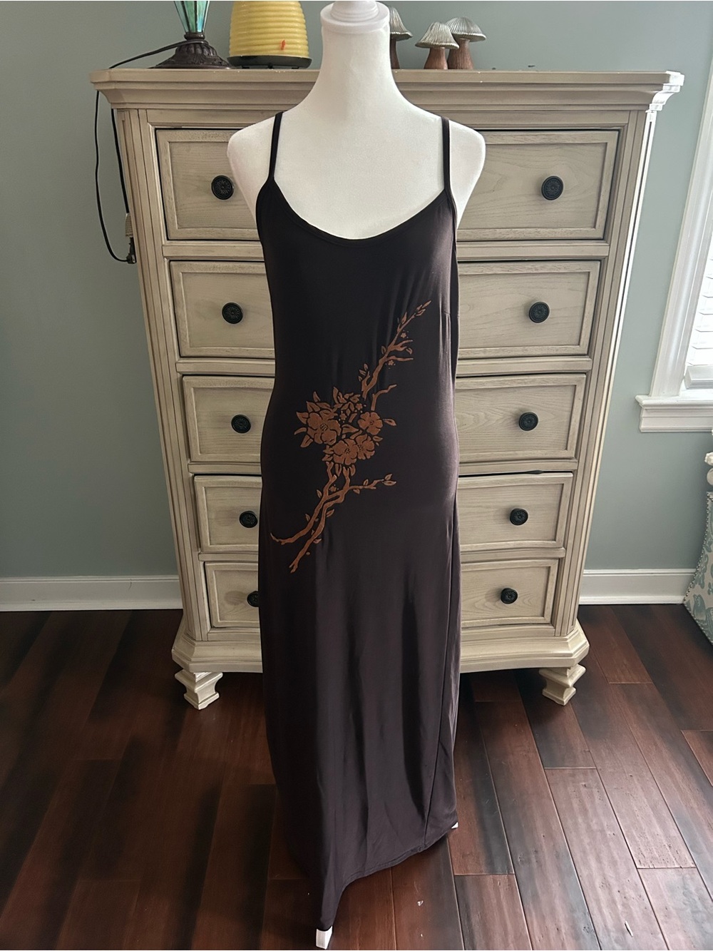 Nanette Lepore Brown Slip with Pink Logo Stitching